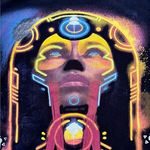 VXM Psychedelic Sci-Fi Portrait Graphic T-Shirt